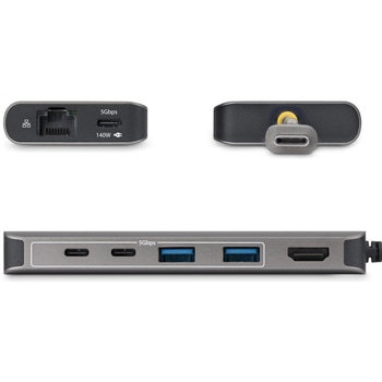 注文コード:03188092 マルチポートアダプター/USB-C接続/シングルモニター/4K60Hz HDMI/140W PD/2x USB-A + 3x USB-C/LAN/MacBook Dell ThinkPad HP対応/USB Type-Cハブ - StarTech.com