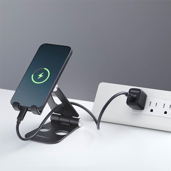 注文コード:03188128 USB充電器/1ポートUSB-C/最大30W/PD対応(5V/9V/15V/20V)/GaN採用/ブラック/急速充電 Type-C 電源アダプター - StarTech.com