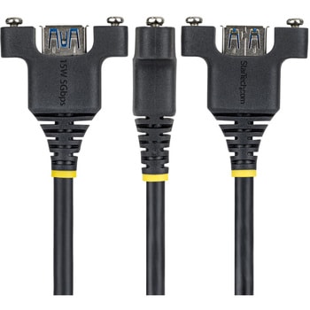 注文コード:03188216 USB 3.0ケーブル/2m/5Gbps/USB Type-Aメス-オス/パネルマウント対応/延長ケーブル/パネル取付け/A to A - StarTech.com