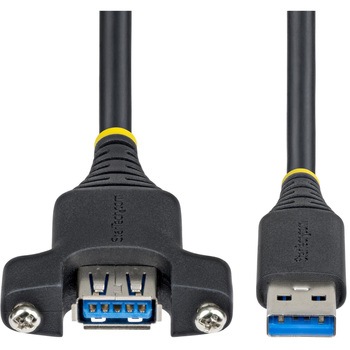 注文コード:03188216 USB 3.0ケーブル/2m/5Gbps/USB Type-Aメス-オス/パネルマウント対応/延長ケーブル/パネル取付け/A to A - StarTech.com