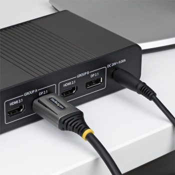 注文コード:03188347,03187961,03188302,03188232 DisplayPort 2.1ケーブル/DP80 VESA準拠/DSC1.2a/オス・オス/ブラック/モニターケーブル - StarTech.com