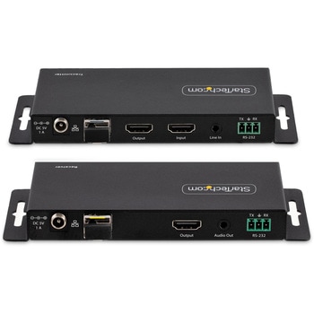 注文コード:03188356 HDMIエクステンダー/光ファイバー接続/送信機&受信機セット/4K60Hz/シングルモード 1km マルチモード 300m/赤外線 RS-232C対応/映像延長キット - StarTech.com