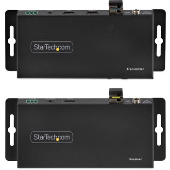 注文コード:03188356 HDMIエクステンダー/光ファイバー接続/送信機&受信機セット/4K60Hz/シングルモード 1km マルチモード 300m/赤外線 RS-232C対応/映像延長キット - StarTech.com