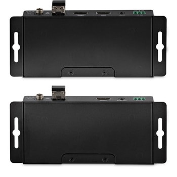 注文コード:03188356 HDMIエクステンダー/光ファイバー接続/送信機&受信機セット/4K60Hz/シングルモード 1km マルチモード 300m/赤外線 RS-232C対応/映像延長キット - StarTech.com