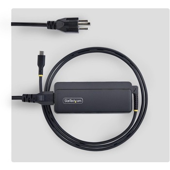 注文コード:03188521 USB充電器/ノートPC用USB-C/最大140W/PD対応/GaN採用/1.2mケーブル/ブラック/ノートパソコン用 急速充電 AC電源アダプター - StarTech.com