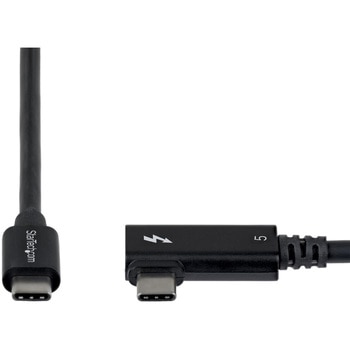 注文コード:03188591 Thunderbolt 5ケーブル/L型右向き/80cm/8K60Hz/80Gbps 最大120Gbps/240W PD/Thunderbolt規格準拠/USB-C/4互換/ホワイト/高速データ転送 急速充電 - StarTech.com