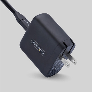 注文コード:03188609 USB充電器/2ポートUSB-C+USB-A/最大25W USB-C PD・最大12W USB-A/PD対応/ブラック/急速充電 Type-C 電源アダプター - StarTech.com