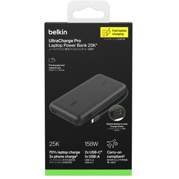注文コード:03199362 UltraCharge Pro ノートパソコン用モバイルバッテリー 25000mAh ブラック - BELKIN(ベルキン)