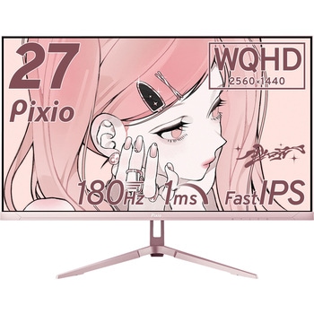 PX278 Wave Pink Gold ゲーミングモニター 27インチ 180Hz WQHD Fast IPSパネル 1ms(GTG) Pixio