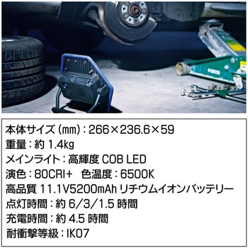 注文コード:03269030 ダブルスタンド&コードレスLED投光器2個セット - TAKENOW