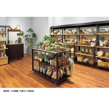 注文コード:03270360,03269958,03271401,03270789 新型ハコマルシェワゴン本体 ブラック 強化キャスター 幅90×奥行60cm 〔ストエキオリジナル〕 - ストア・エキスプレス