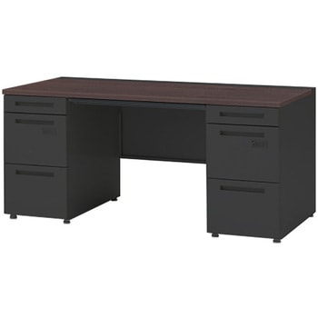 注文コード:03294536 CZRデスク 両袖机 ロングレールタイプ ダイヤル錠 センター引出し付 W1600×D700<配送時組立サービス付> - イトーキ