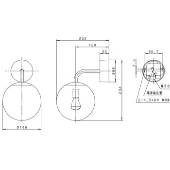注文コード:03345786,03346310 壁直付型 LED 電球色 ブラケット LED電球交換型 MODIFY モディファイ - Panasonic(パナソニック)
