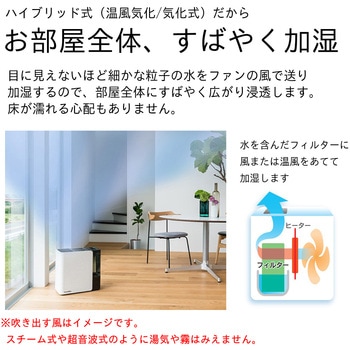 注文コード:03348209 ハイブリッド式加湿器 LXCタイプ 木造16畳まで/コンクリート27畳まで HD-LXC1000E(W) - ダイニチ工業