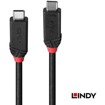 注文コード:03365989 LINDY BLACK LINE USB4 Gen3x2 Type-Cケーブル 240W PD急速充電対応 - LINDY