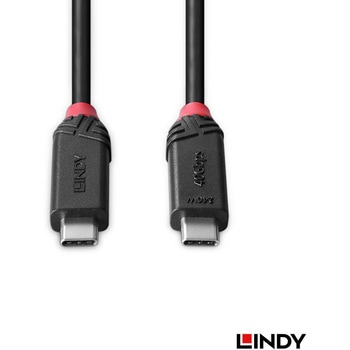 注文コード:03365989 LINDY BLACK LINE USB4 Gen3x2 Type-Cケーブル 240W PD急速充電対応 - LINDY