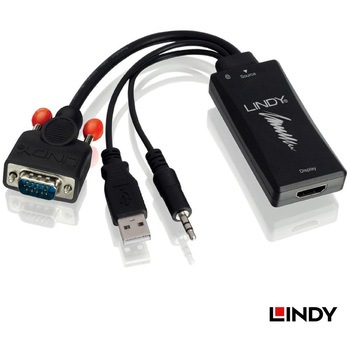 注文コード:03366032 LINDY VGA+オーディオ to HDMI 1080p 変換アダプタ - LINDY
