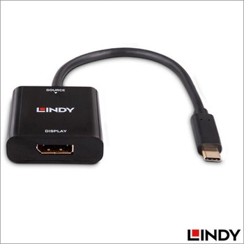 注文コード:03366111 LINDY USB Type C to DisplayPort 4k144 アクティブ変換アダプタ - LINDY