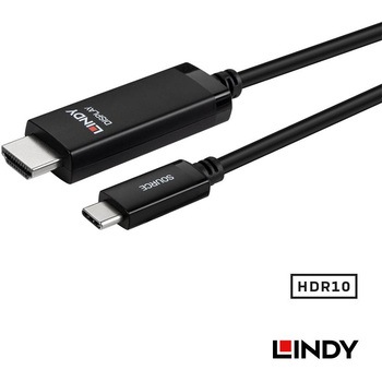 注文コード:03366172 LINDY USB Type-C to HDMI 8K HDR アクティブ変換ケーブル - LINDY