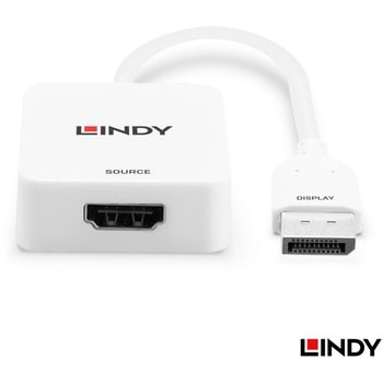 注文コード:03366278 LINDY HDMI 2.0 to DisplayPort 1.2 4K@60Hz 変換アダプタ - LINDY