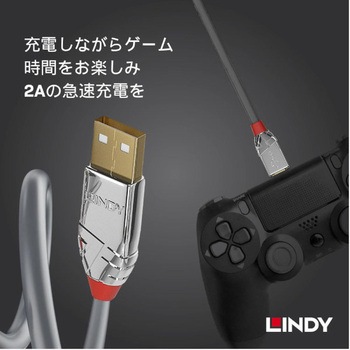 注文コード:03366348 LINDY CROMO LINE USB2.0 Type-A to Mini-Bケーブル - LINDY