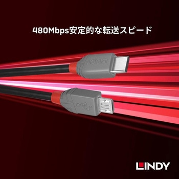 注文コード:03366409 LINDY ANTHRA LINE USB2.0 Type-C to Micro-Bケーブル - LINDY