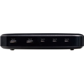 注文コード:03376796 平形USBタップPD65W 黒 - ELPA