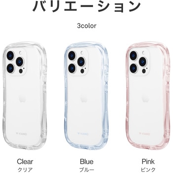 注文コード:03422031 iPhone 16 Pro 耐傷・耐衝撃ハイブリッドケース 「ViAMO crystal」ストラップホール付 TPU LEPLUS NEXT