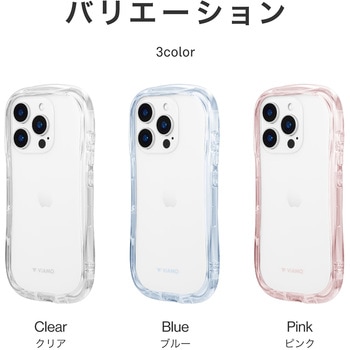 注文コード:03422040 iPhone 16 Pro 耐傷・耐衝撃ハイブリッドケース 「ViAMO crystal」ストラップホール付 TPU LEPLUS NEXT