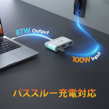 注文コード:03438746 USB-C to PD100W+HDMI+USB 3in1 マルチアダプター - j5 create