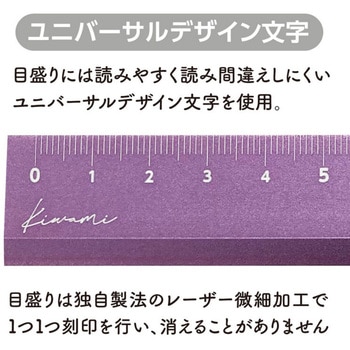 注文コード:03488717 Kiwami LR左右利き手対応アルミ定規 15cm - 共栄プラスチック