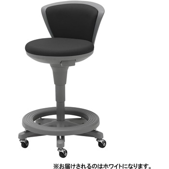 注文コード:03557360 ナースチェア(着座ブレーキキャスター 椅子 21-6011-0010 ホワイト マツヨシ(松吉医科器械) MY-N3211 - 松吉医科器械