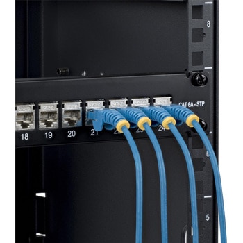注文コード:03575149 パッチパネル/1U/フィードスルー型/Cat6a 24ポート/シールドSTP RJ45/ケーブル管理バー付属/カテゴリ6A ラックマウント用 イーサネットパネル - StarTech.com