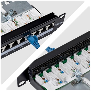 注文コード:03575158 パッチパネル/1U/CAT6A 24ポート/シールドSTP/110型 パンチダウン/RJ45/ラックマウント用 LAN イーサネットパネル - StarTech.com
