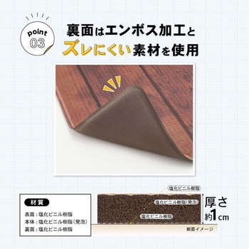 注文コード:03607787,03607812 衝撃吸収キッチンマット - アイメディア