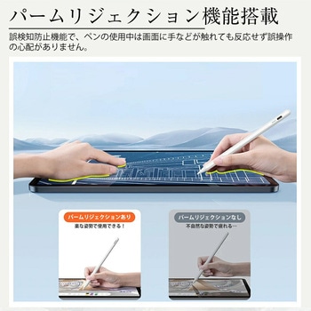 注文コード:03697342 タッチペン iPad Pro Air mini 対応 高感度 スタイラスペン Type-C 充電式 傾き検知 磁気吸着 替え芯付き - メディアカバーマーケット