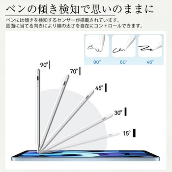 注文コード:03697342 タッチペン iPad Pro Air mini 対応 高感度 スタイラスペン Type-C 充電式 傾き検知 磁気吸着 替え芯付き - メディアカバーマーケット