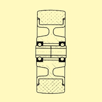 注文コード:03718705 50x 18mm ソリッドラバー車輪 - エスコ