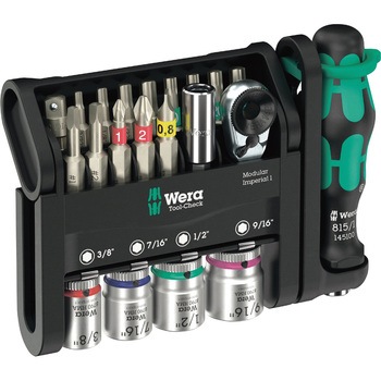 注文コード:03774378 ツールセット 手動・電動ドライバー用 インチサイズ - Wera
