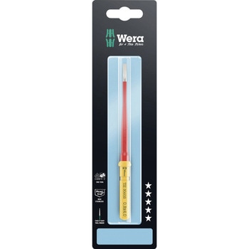注文コード:03774841 絶縁マイナスドライバービット 先細型/ステンレス製 (クラフトフォームコンパクト) - Wera