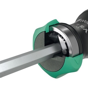 注文コード:03774850 ラチェット式 ビット収納ハンドル ドライバーセット - Wera