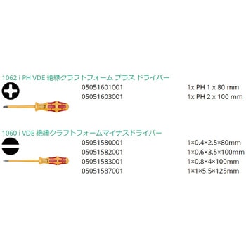 注文コード:03774911 クラフトフォーム 絶縁ドライバーセット - Wera