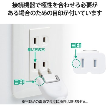 注文コード:03775286,03775277 電源タップ 延長コード 1個口 2P 3P接続可能 マグネット ほこり防止シャッター スイングプラグ - エレコム