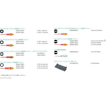 注文コード:03775559 絶縁ドライバーセット ラック付 (クラフトフォーム) - Wera