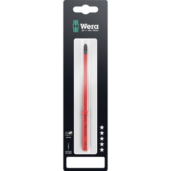 注文コード:03776207 絶縁プラスドライバービット 先細型 (クラフトフォームコンパクト) - Wera