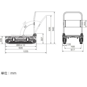 注文コード:03875264 運搬台車アクロス クローラータイプ 矢崎化工