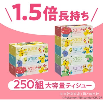 注文コード:03953892 スコッティ ティッシュペーパー フラワーボックス 500枚(250組) - 日本製紙クレシア