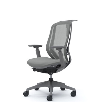 注文コード:03988052 シルフィー 可動肘 背メッシュ ハイ ダークグレーボディ ハンガー付 ランバー無 樹脂脚 - オカムラ(岡村製作所)