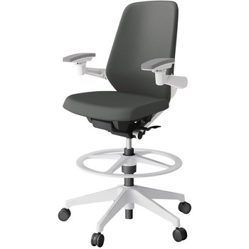 注文コード:03990765 ノートチェア ハイポジションタイプ ハイバック 可動肘 ランバーサポート付 クロスPV 樹脂脚<配送時組立サービス付> イトーキ