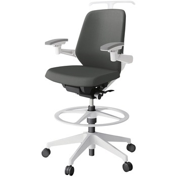 注文コード:03993529 ノートチェア ハイポジションタイプ ローバック 可動肘 ハンガー ランバーサポート付 クロスPV 樹脂脚<配送時組立サービス付> イトーキ